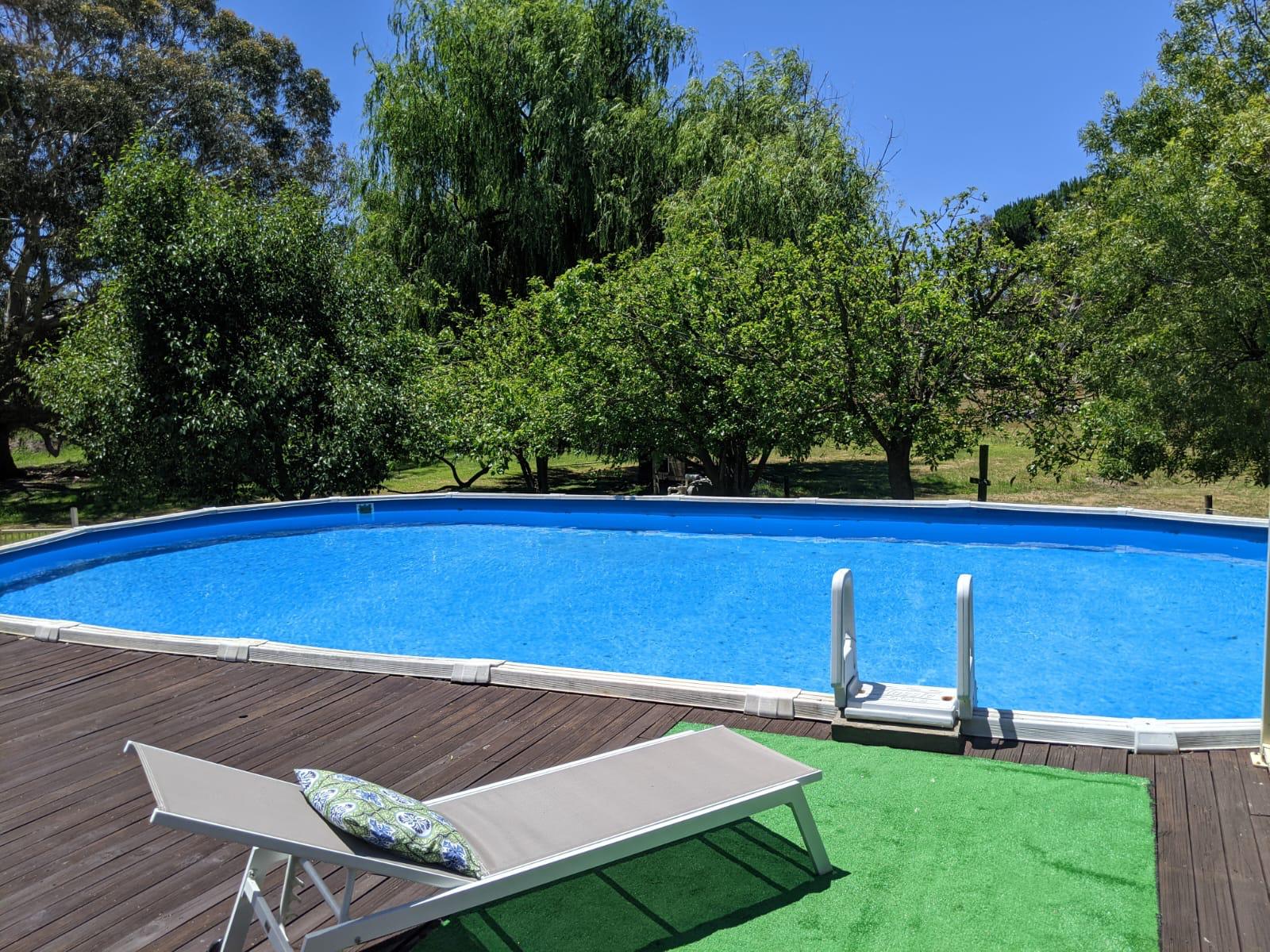 The large private pool at the farm